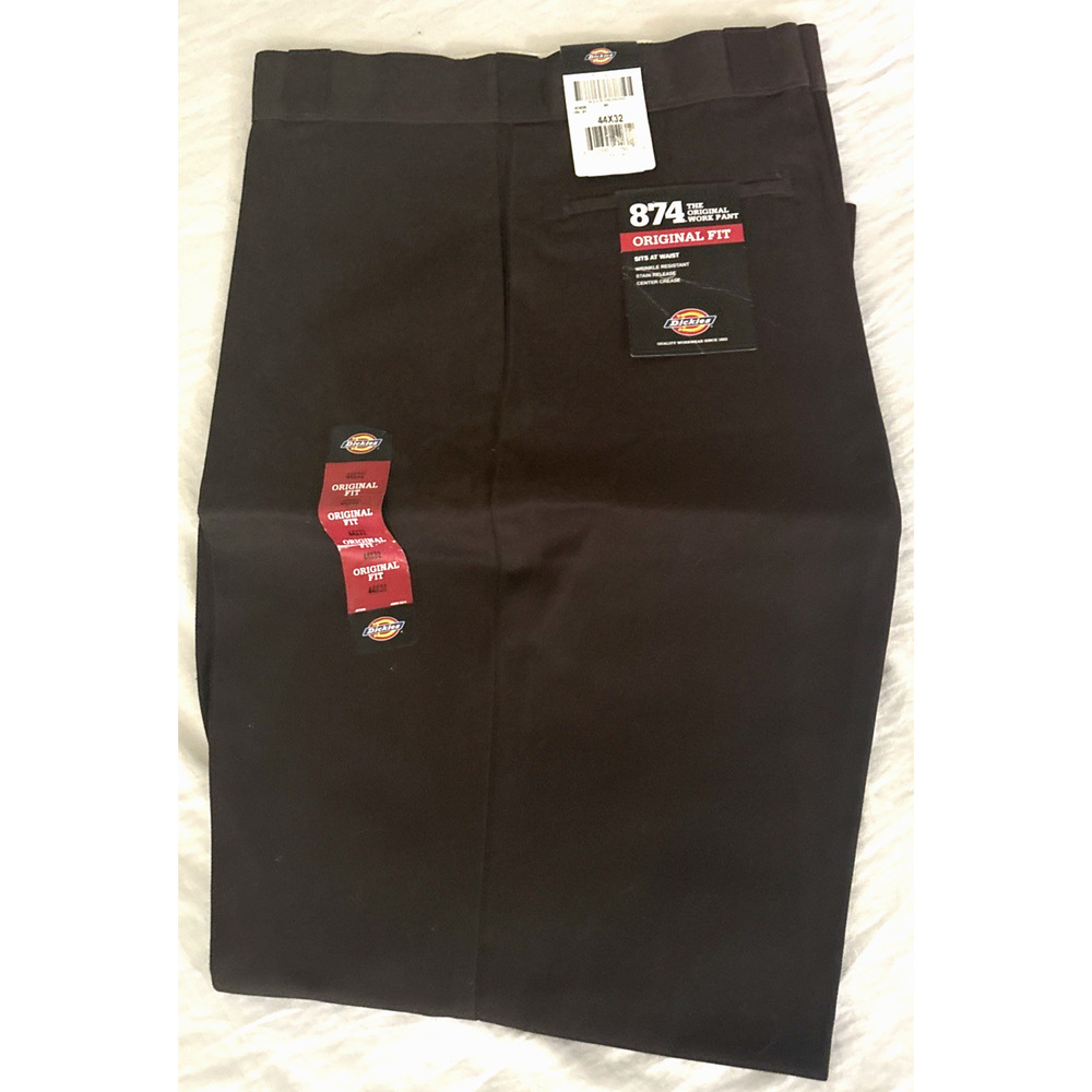 Dickies Men's 874 Classic Original Fit Uniform Work Pants 44x30, Dark Brown, NWT